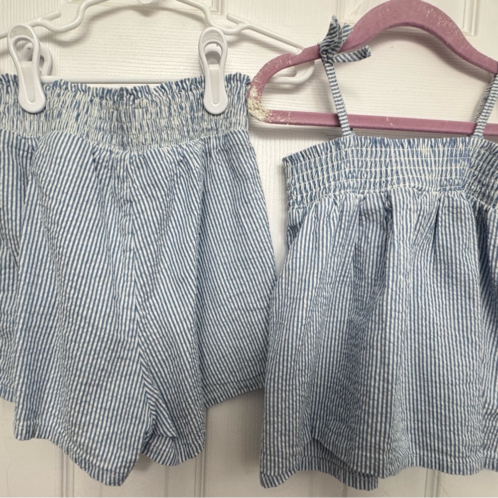 H&M Blue and White Striped Set